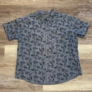 Eddie Bauer Men's Blue Patterned Casual Shirt